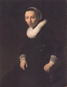 REMBRANDT Harmenszoon van Rijn Portrait of a young woman seated (mk33) oil painting on canvas